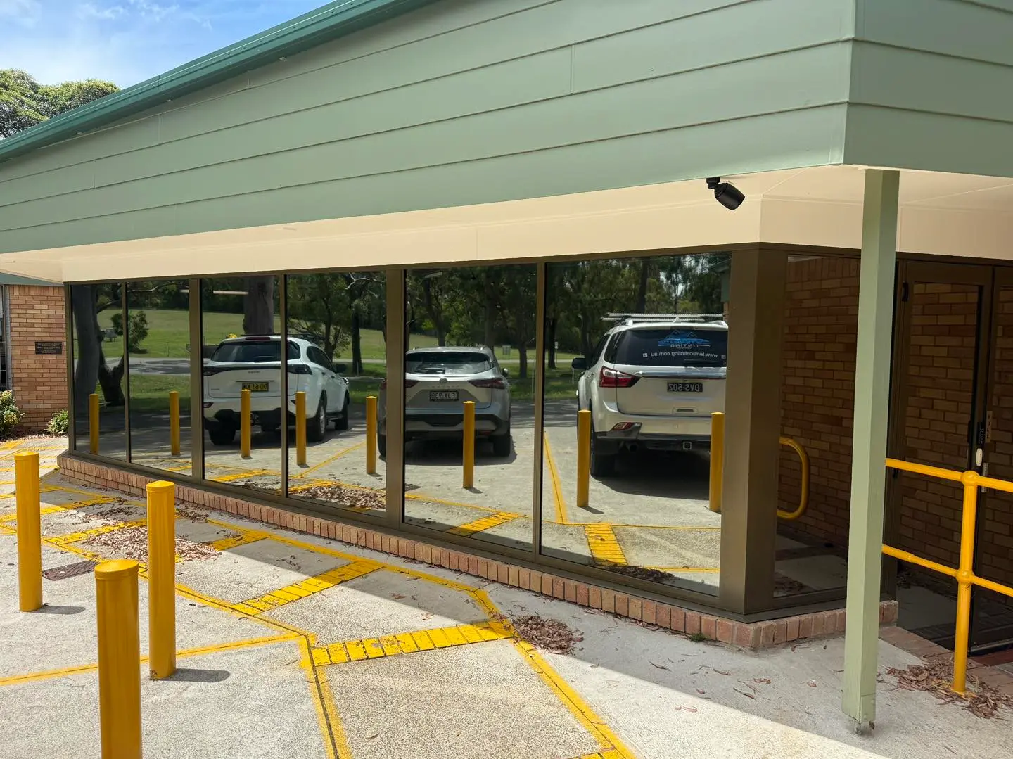 Commercial office tint installation completed in Tomago NSW
