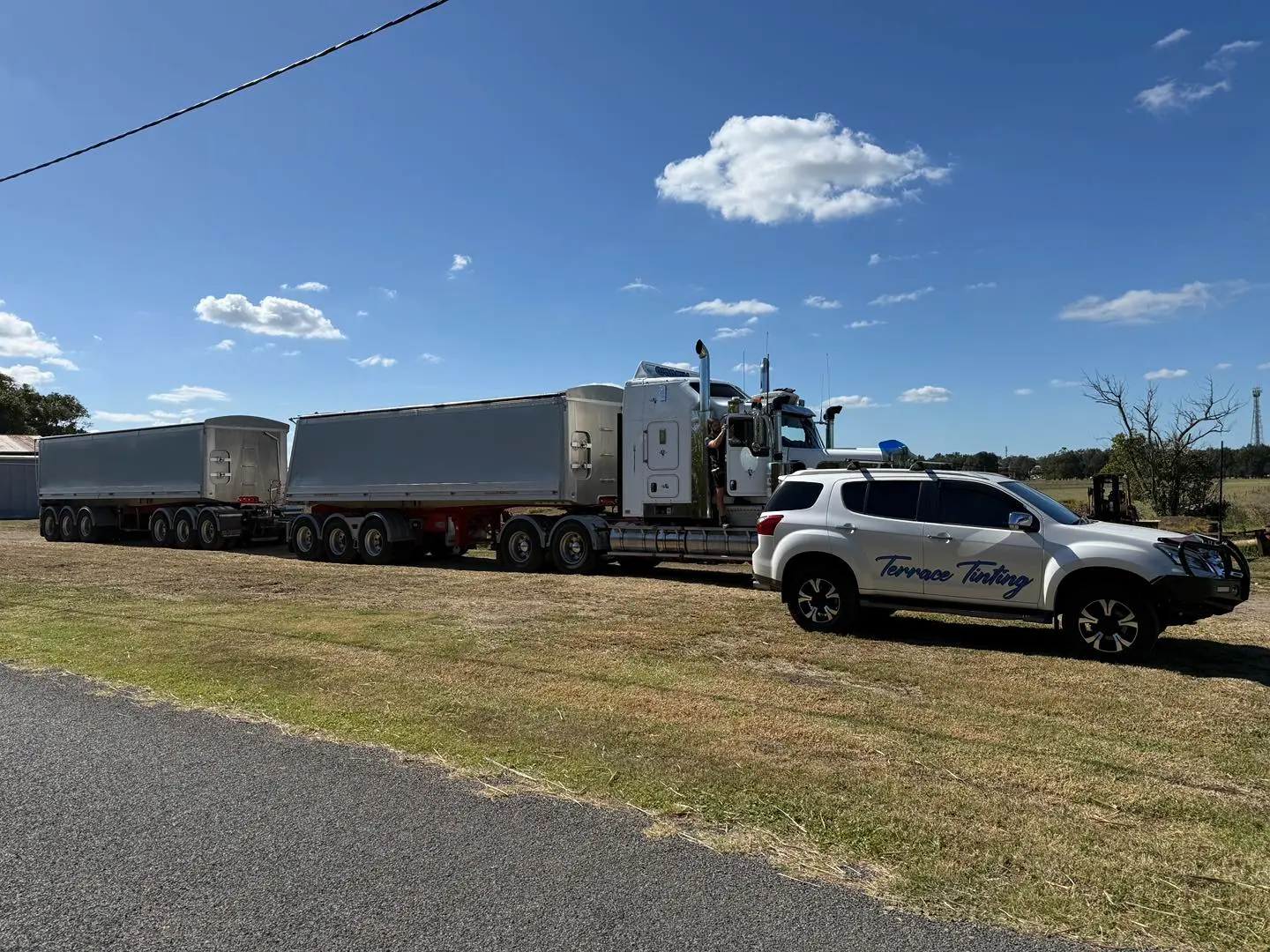 Road train ceramic tint installation completed in Newcastle NSW